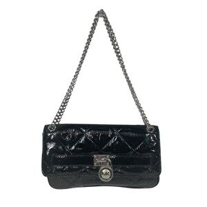 Michael Kors Hamilton Quilted Patent Leather Shoulder Bag Purse Handbag Chain